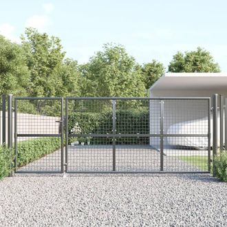 Berkfield Home Mesh Garden Gate Anthracite 350x175 cm Galvanised Steel