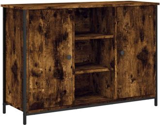 vidaXL Sideboard Smoked Oak 100x35x70 cm Engineered Wood Vidaxl