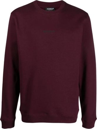 Dondup Regular Crew-Neck Cotton Sweatshirt - Heren - Sweatshirts - Rood - XL - Katoen - Hoodies & sweatvesten