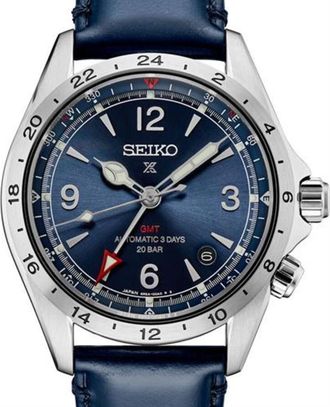 Seiko Prospex Luxe Alpinist GMT Automatic Blue Dial Mens Watch SPB377