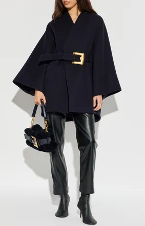 Balmain Eco Leather Trousers, Womens, Black