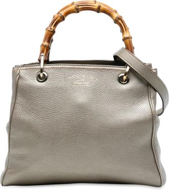 Gucci 2016-2024 kleine Bamboo kalfsleren tas - Goud