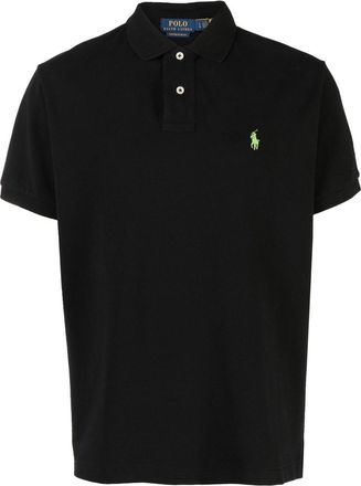 Polo Ralph Lauren logo-embroidered polo shirt - men - Cotton - S - Black