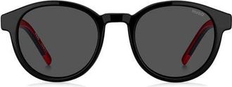 HUGO BOSS 51mm Panthos Sunglasses in Black/Grey at Nordstrom