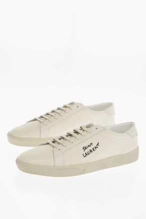 Saint Laurent Sneakers Low-Top In Tessuto Con Logo Ricamato Saint Laurent