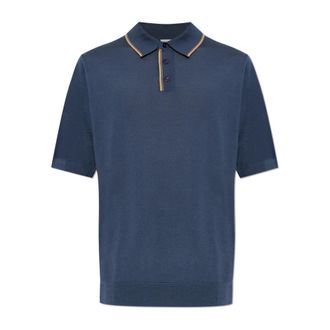 Paul Smith Polo Shirts, male, Blue, Size: 2XL Wool Polo