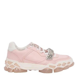 Jimmy Choo London Diamond X Strap/F Leather Trainers, Brand Size 34.5 ( US Size 4.5 )