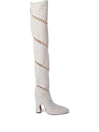 Isa Boulder Amend knee-length boots - White