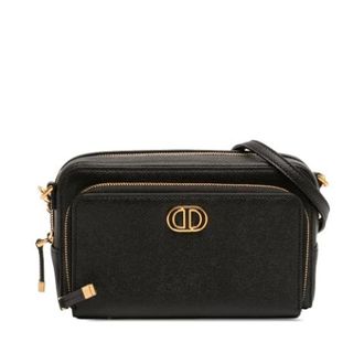 Dior Pre-owned Caro Double Pouch - Dames - Pre-owned - Zwart - Maat: ONE Size Leer