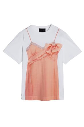 Simone Rocha Trompe LOeil Slip Dress Print T-Shirt