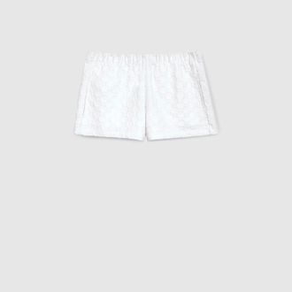 Gucci GG Jersey Jacquard Shorts, White, Ready-to-wear