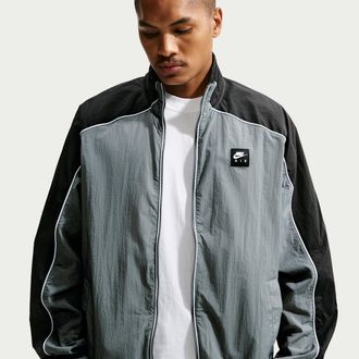 Nike Mens Air Woven Track Jacket in Grey | IM5568-084