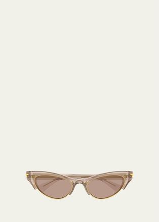 Bottega Veneta Transparent Cat Eye Sunglasses