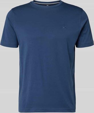 Lerros T-Shirt mit Label-Stitching in Marine, Gr&ouml;&szlig;e XXXL