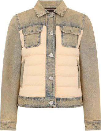 Moorer Petunia Gewatteerd Denim Jack - Dames - Spijkerjassen - Blauw - S - Denim - Jassen