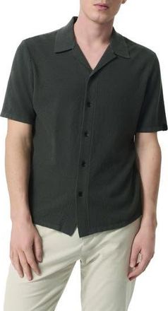 Rag & Bone Zigzag Avery Zuma Toweling Camp Shirt in Dark Grey at Nordstrom Rack, Size Xx-Large