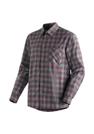 Maier Sports Funktionshemd MAIER SPORTS Claas, Herren, Gr. 62, Normalgr&ouml;ssen, grau, 85% Polyester, 15% Viskose, Hemden Funktionshemd, Herren Hemd, langarm Karohemd