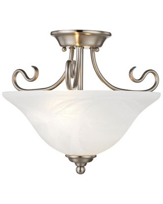 Livex Lighting Livex Coronado 2-Light Brushed Nickel Ceiling Mount