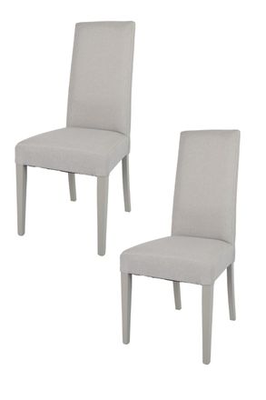 Tommychairs Tommychairs 2 Sillas Glam En Haya, Asiento En Tela Color Gris Perla