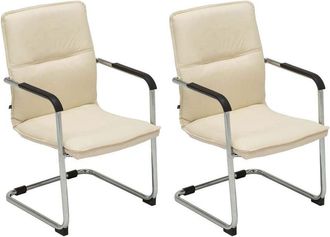 Clp Set 2 Sedie Cantilever Seattle In Similpelle crema