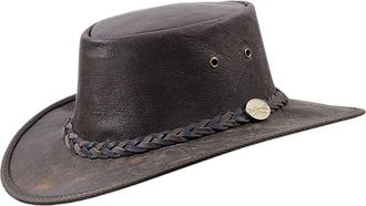 Barmah Foldaway Squashy Kangaroo Hat, Crackle Brown (1018) (Extra Extra Large)