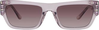 Guess Brown Gradient Rectangular Ladies Sunglasses GU7902 59F 53