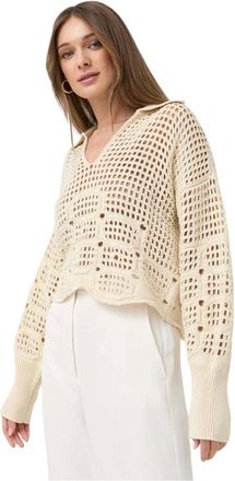 Beatrice .B Jersey con cuello abierto - Knitwear - Mujer - Beige - S