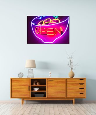 Queence Acrylglasbild »Encas« Bar & Lounges Kaffee Kaffee Bilder Schilder Schriftzug 1 Stk. tlg. Fine Art-Print in Galeriequalität