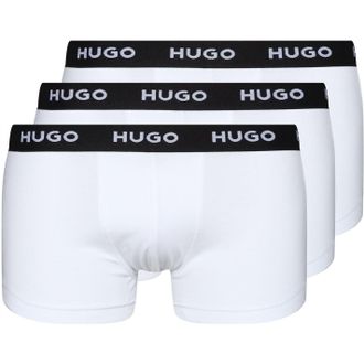 HUGO BOSS Hugo Heren Boxershorts Katoenmix (Set van 3) (Wit)