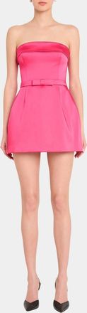 Amanda Uprichard Avalee Skort Romper In Wild Raspberry