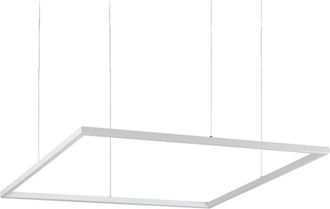Ideal Lux L&aacute;mpara Colgante Integrada Cuadrada Decorativa Blanca, 3000k, 51w