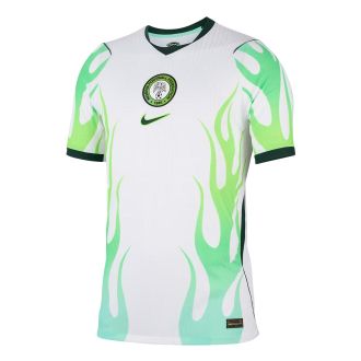 Nike Nigeria 2026 Match Away Aero-FIT Soccer Authentic Jersey White Green Glow Black IB5205-100