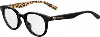 Moschino MOL518080700 Round Acetate Frame Eyeglasses - Black
