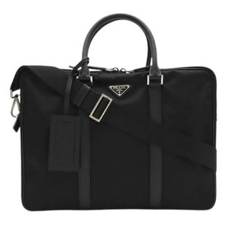 Prada Pre-owned Nylon Briefcase - unisex - Vintage Handtas - Zwart - ONE Size - Nylon - Vintage