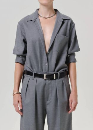 Citizens Of Humanity Kayla Shrunken Top In Gris