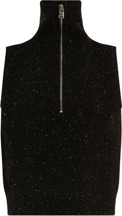 Varley Canotta a collo alto con mezza zip - Nero