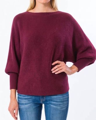 Kerisma Ryu Boat Neck Top In Wine