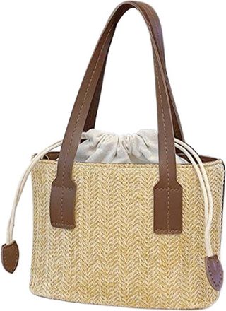 Generic Straw Purse - Travel Beach Pouch, Stylish Vintage Shoulder Bag, Women Summer Handbag, Vacation Picnic Party Accessory, Daily Commute Work Hiking Date 