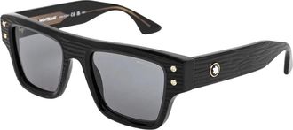 Montblanc Zonnebrillen - Heren - Zonnebrillen - Zwart - 52 MM - Accessoires