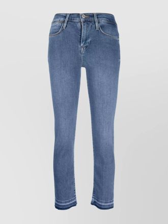 Frame Denim cropped straight-leg jeans