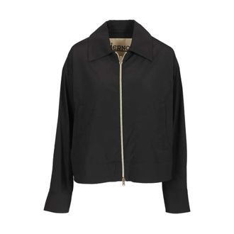 Herno Light Jackets, female, Black, Size: 2XS Zip Jacket