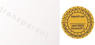 OEM Autocollant De Contr&ocirc;le Pluriannuel L25xl60mm J.2025-2034 Feuille