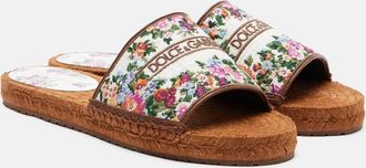 Dolce & Gabbana Floral espadrille slides