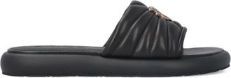 Pinko Fiona Black Leather Slides