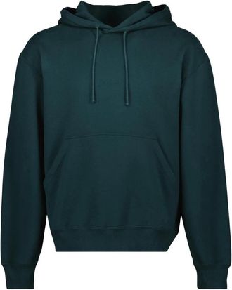 Saint Laurent Geborduurde hoodie in eendengroen - Heren - Hoodies - Groen - S - Katoen - Hoodies & sweatvesten