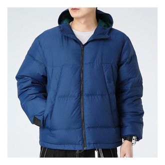 Nike LeBron Solid Color Zipper hooded down Jacket Blue CK6774-490