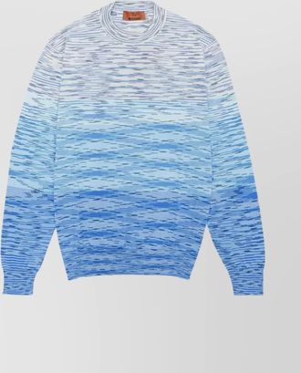 Missoni ribbed crew neck sweaters with gradient design