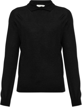Lisa Yang Cashmere Polo Torin - Heren - Cashmere truien - Zwart - L - Leer - Truien & Vesten