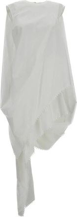 Jacquemus La Robe Traversin Courte - Dames - Feestkleedjes - Wit - 2XS - Katoen - Kleedjes