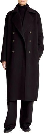 Vince Double Breasted Wool Blend Coat in Black at Nordstrom, Size X-Small